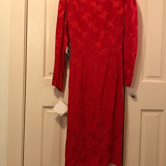 Bellino Paris Mode Red Silk Dress - Picture 5 of 6